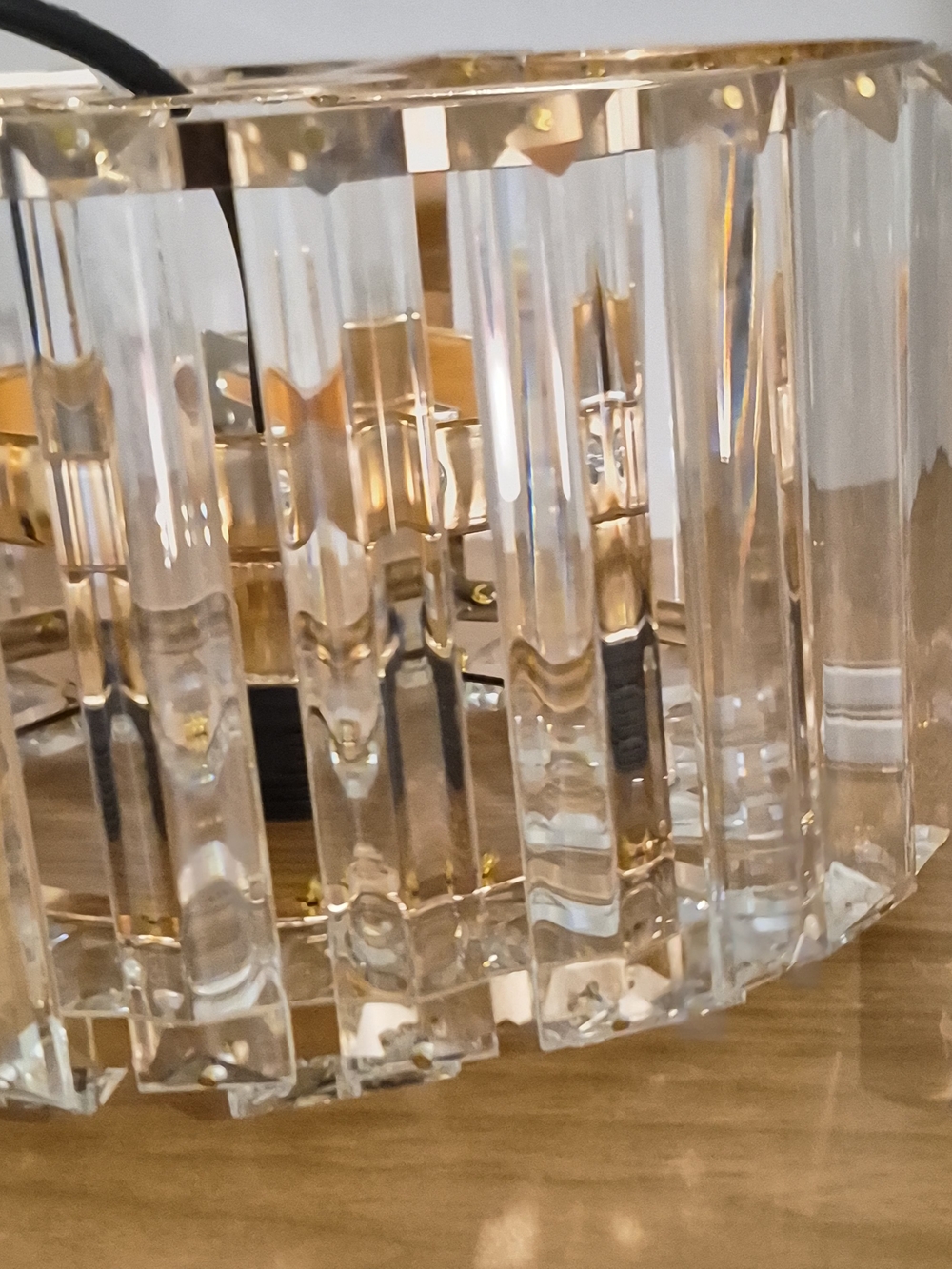 ​Modern Crystal Flush Mount Ceiling Light Gold Drum Chandelier Fixture NIB - Picture 12 of 14